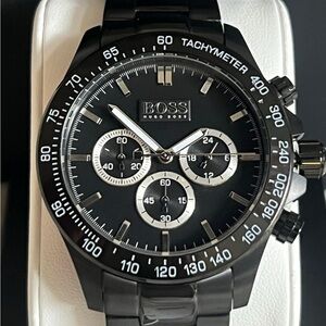 Hugo Boss Men’s Black Dial Watch 
Case Size: 44mm
MSRP: $525
Brand New original